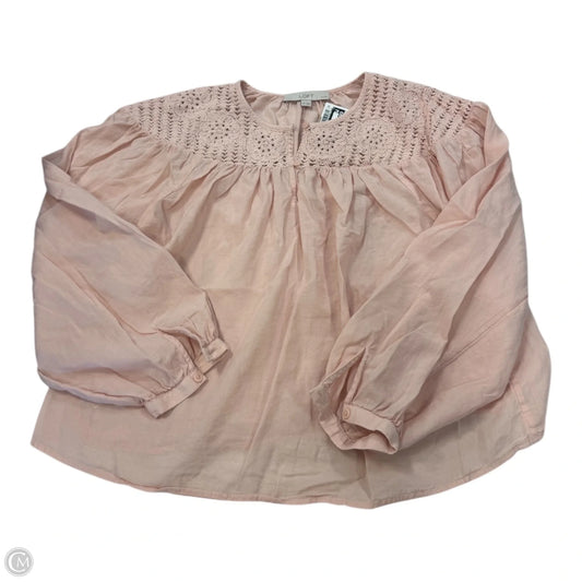 Top Long Sleeve By Loft In Pink, Size: Mp