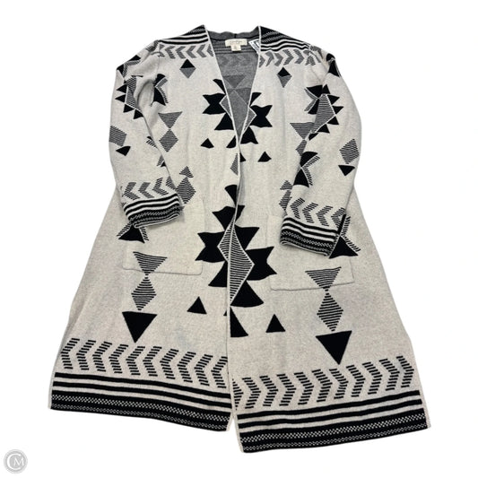 Cardigan By Jessica Simpson In Black & Cream, Size: M