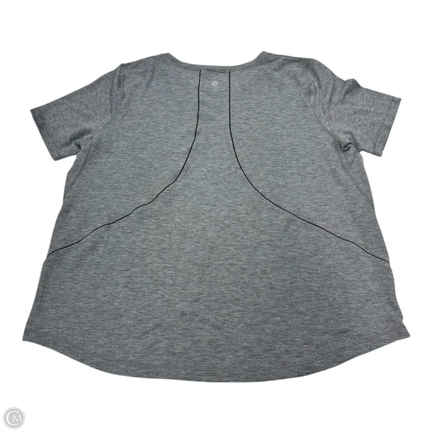 Top Short Sleeve By Lululemon In Grey, Size: 16