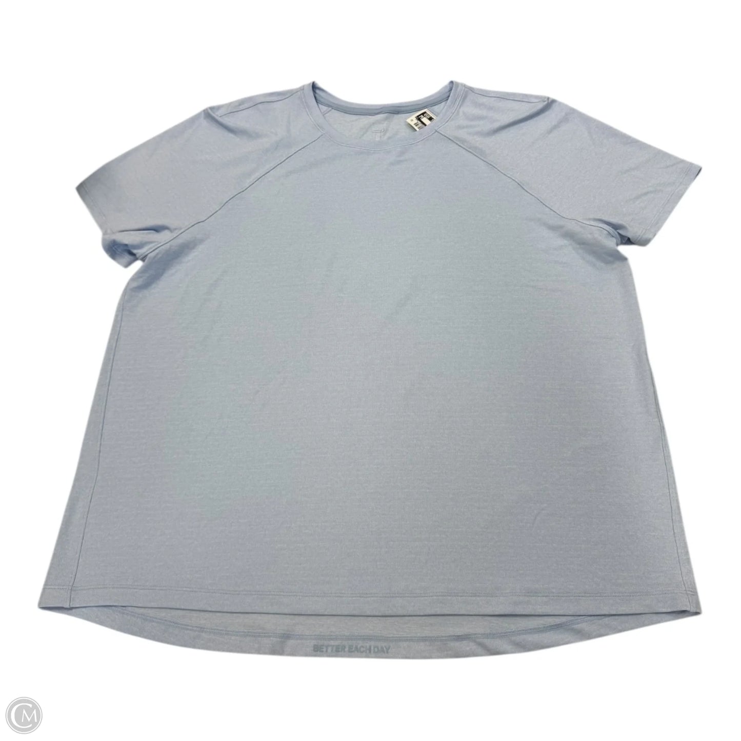 Top Short Sleeve By Lululemon In Blue, Size: 16