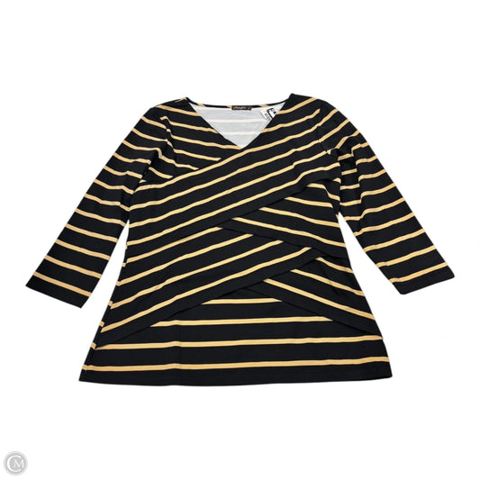 Top 3/4 Sleeve By J Mclaughlin In Striped Pattern, Size: M