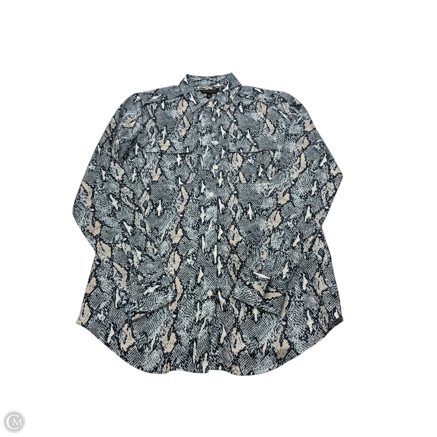 Top Long Sleeve By Banana Republic In Snakeskin Print, Size: Xs
