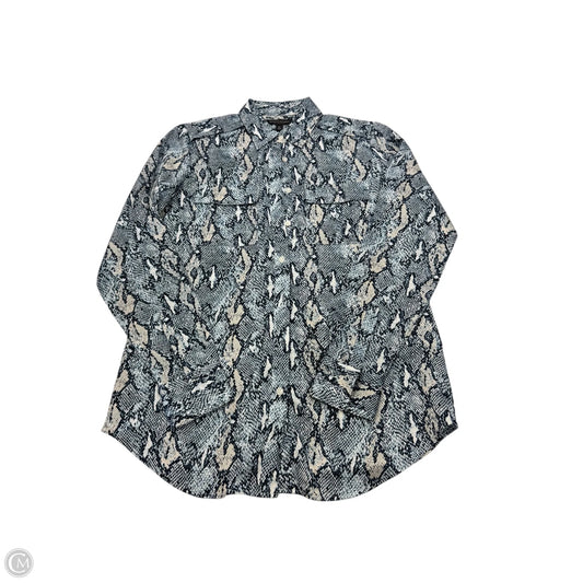 Top Long Sleeve By Banana Republic In Snakeskin Print, Size: Xs