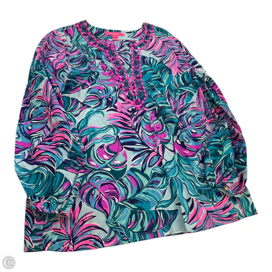 Top Long Sleeve Designer By Lilly Pulitzer In Multi-colored, Size: Xl