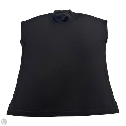 Top Short Sleeve By Chicos Private Collection In Black, Size: Xl