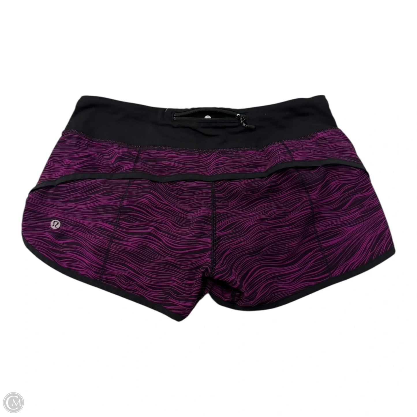 Athletic Shorts By Lululemon In Black & Purple, Size: 6