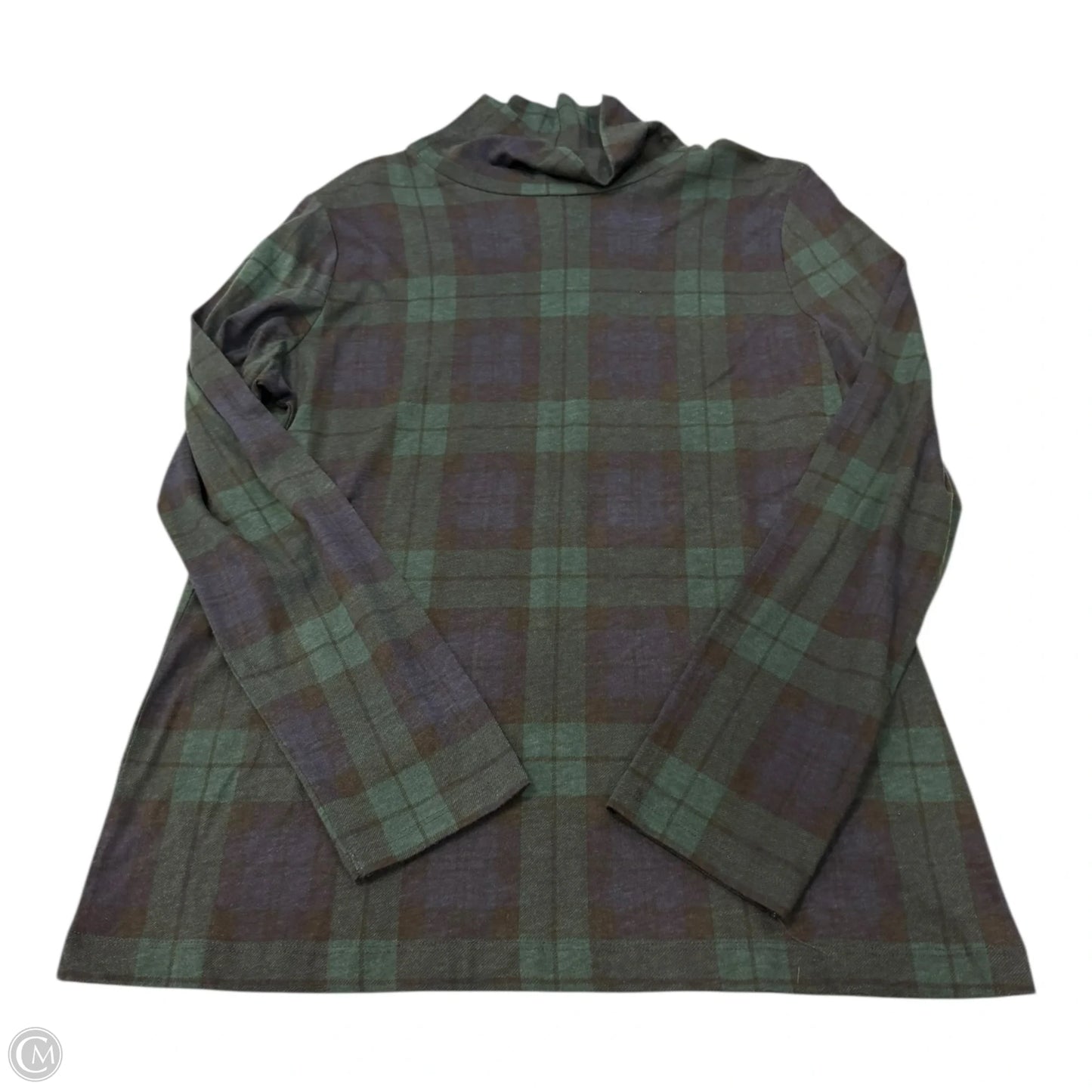 Top Long Sleeve By Ann Taylor In Plaid Pattern, Size: Xl