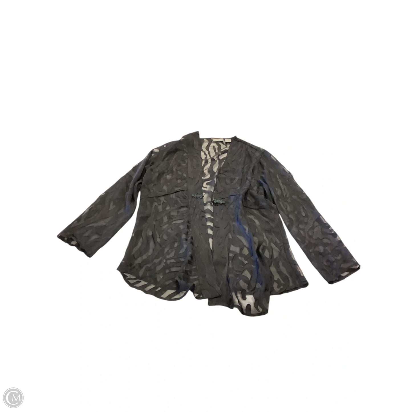 Jacket Shirt By Chicos Private Collection In Black, Size: M