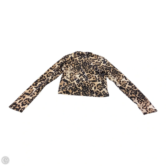 Top Long Sleeve By Gaze In Animal Print, Size: M