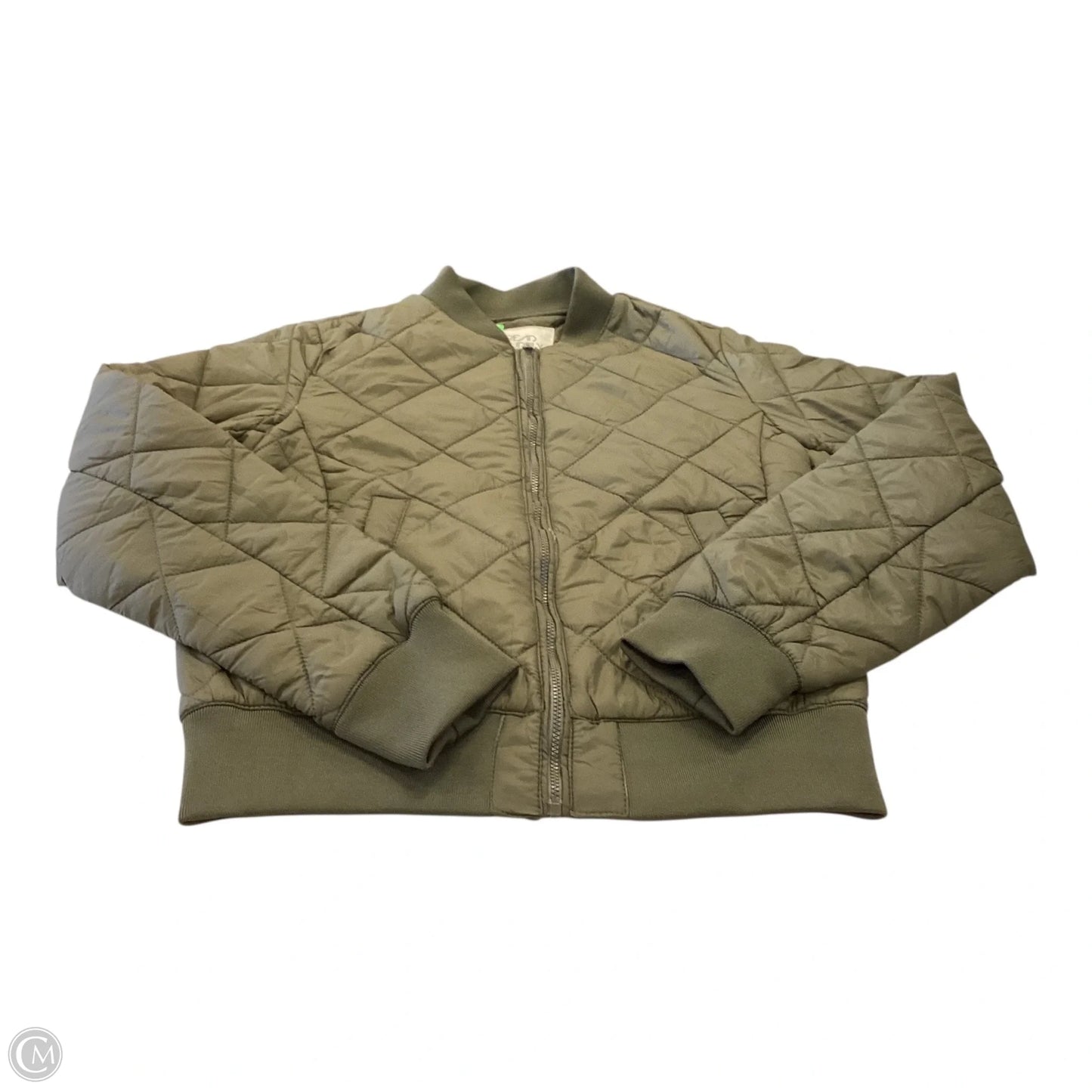 Jacket Puffer & Quilted By Thread And Supply In Green, Size: S