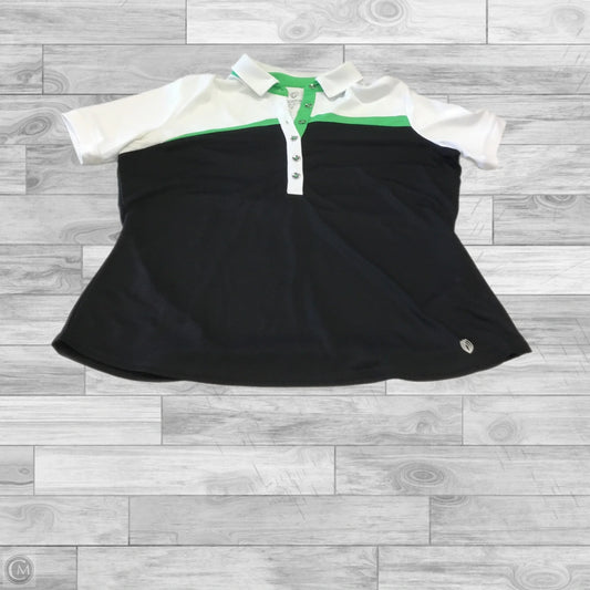 Top Short Sleeve By Clothes Mentor In Black & Green, Size: M