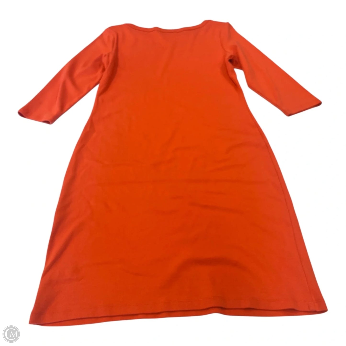 Dress Casual Midi By Lauren By Ralph Lauren In Orange, Size: M
