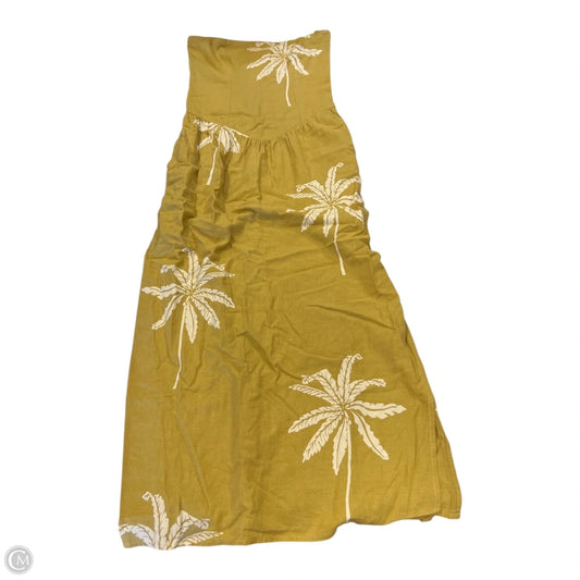 Dress Casual Maxi By Clothes Mentor In White & Yellow, Size: S