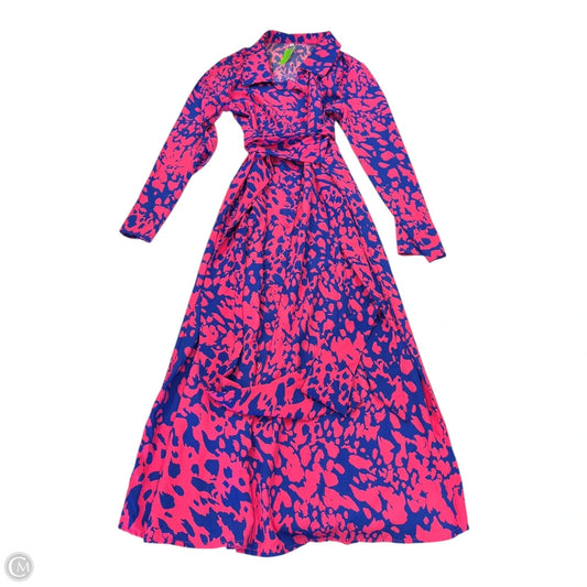 Dress Casual Maxi By Clothes Mentor In Blue & Pink, Size: S