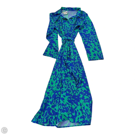 Dress Casual Maxi By Clothes Mentor In Blue & Green, Size: S
