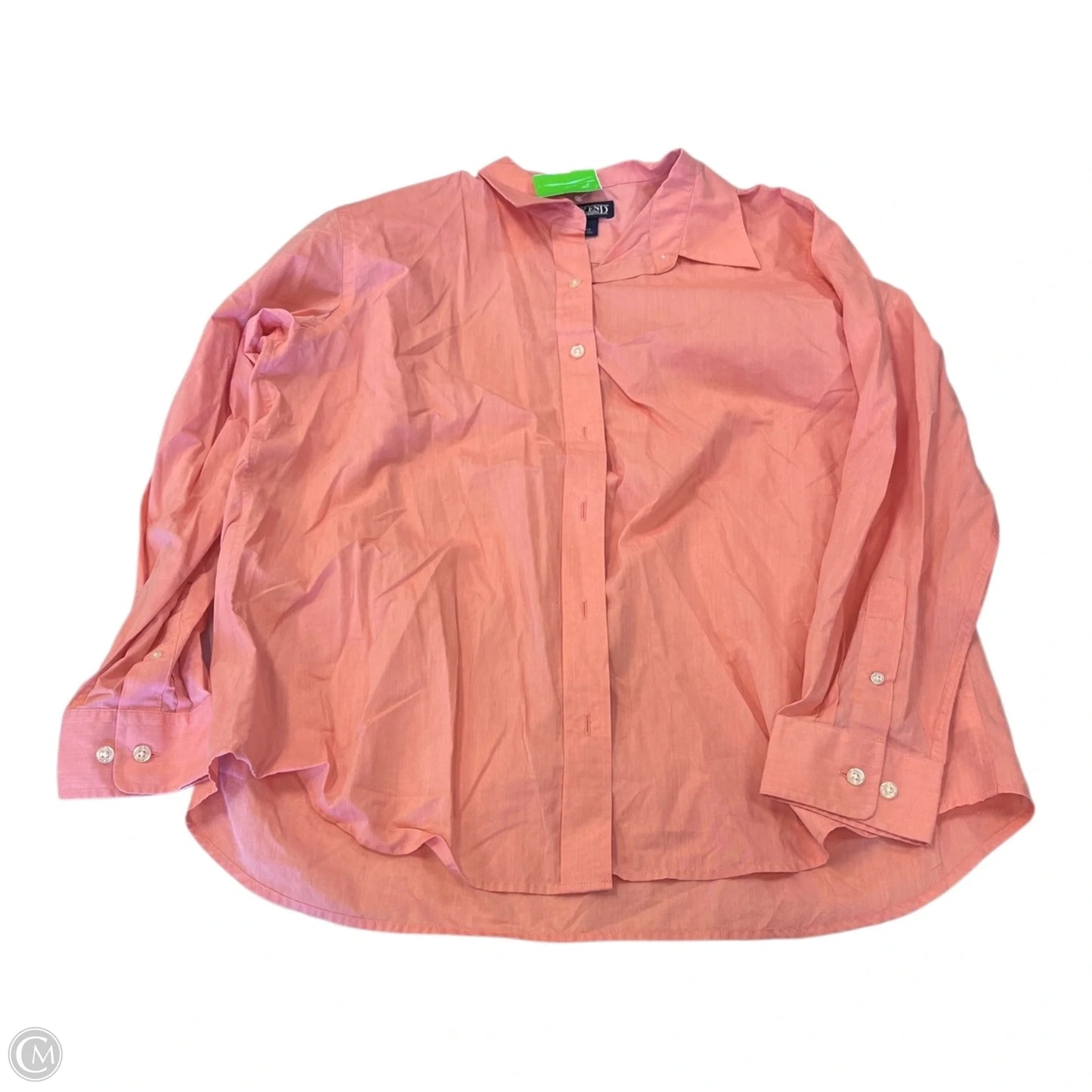 Top Long Sleeve By Lands End In Coral, Size: 16