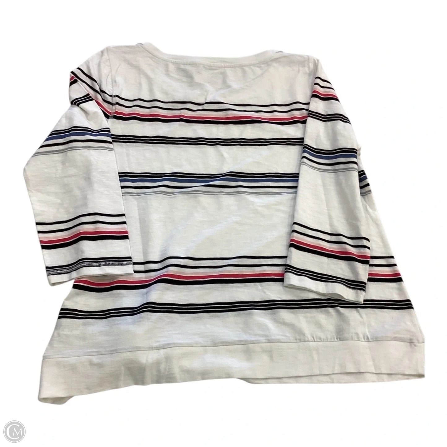 Top 3/4 Sleeve By Talbots In Striped Pattern, Size: Lp