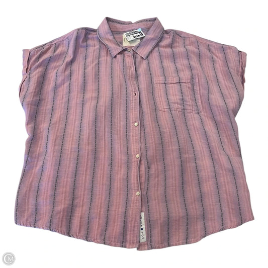 Top Short Sleeve By Lucky Brand In Striped Pattern, Size: Xl