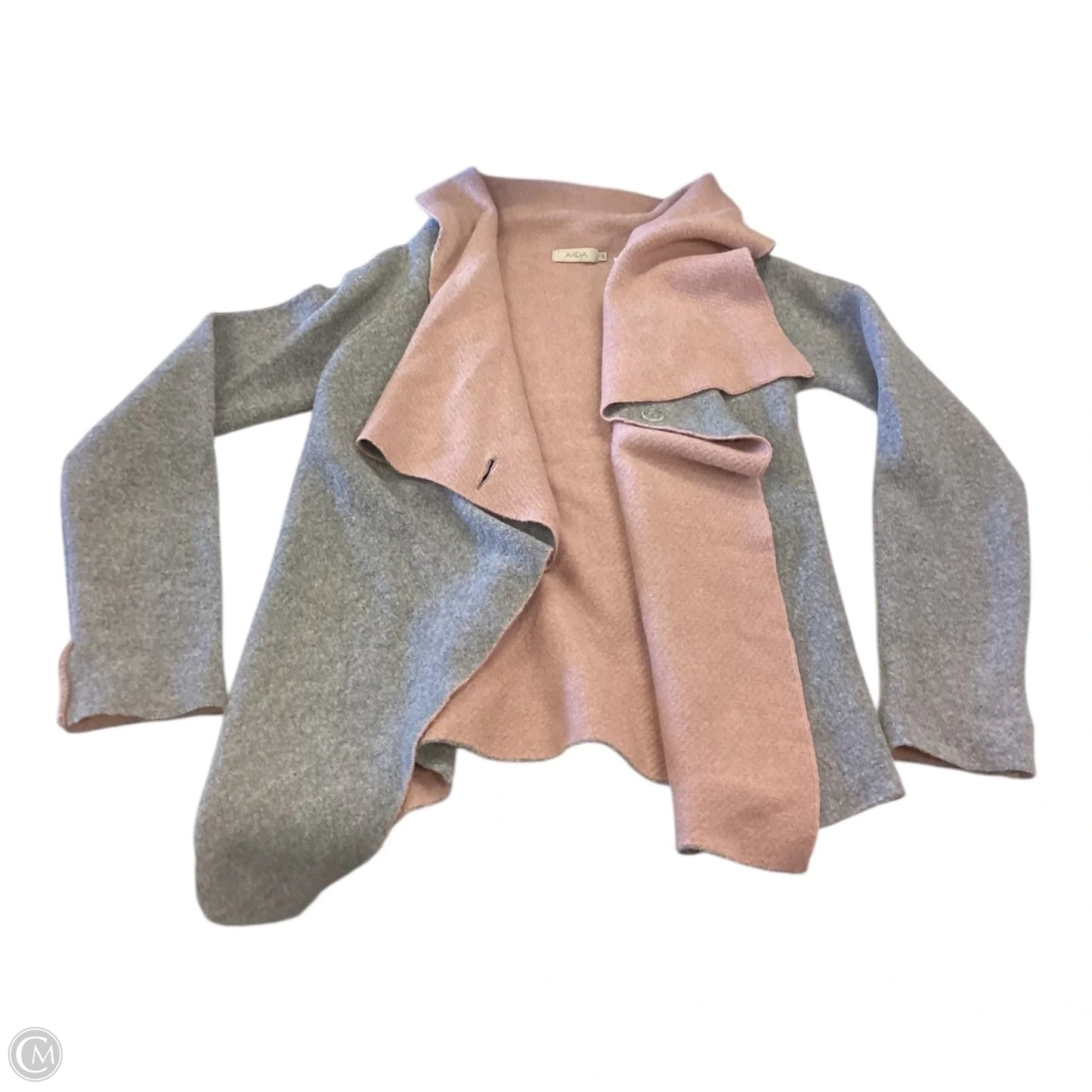 Cardigan By Clothes Mentor In Grey & Pink, Size: S