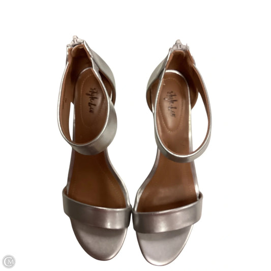 Shoes Heels Stiletto By Style And Co Collection Women In Silver, Size: 9