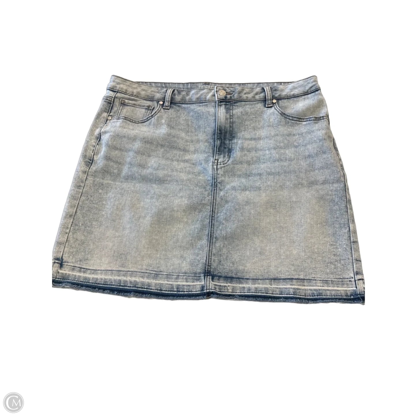 Skirt Mini & Short By Time And Tru In Blue Denim, Size: 16
