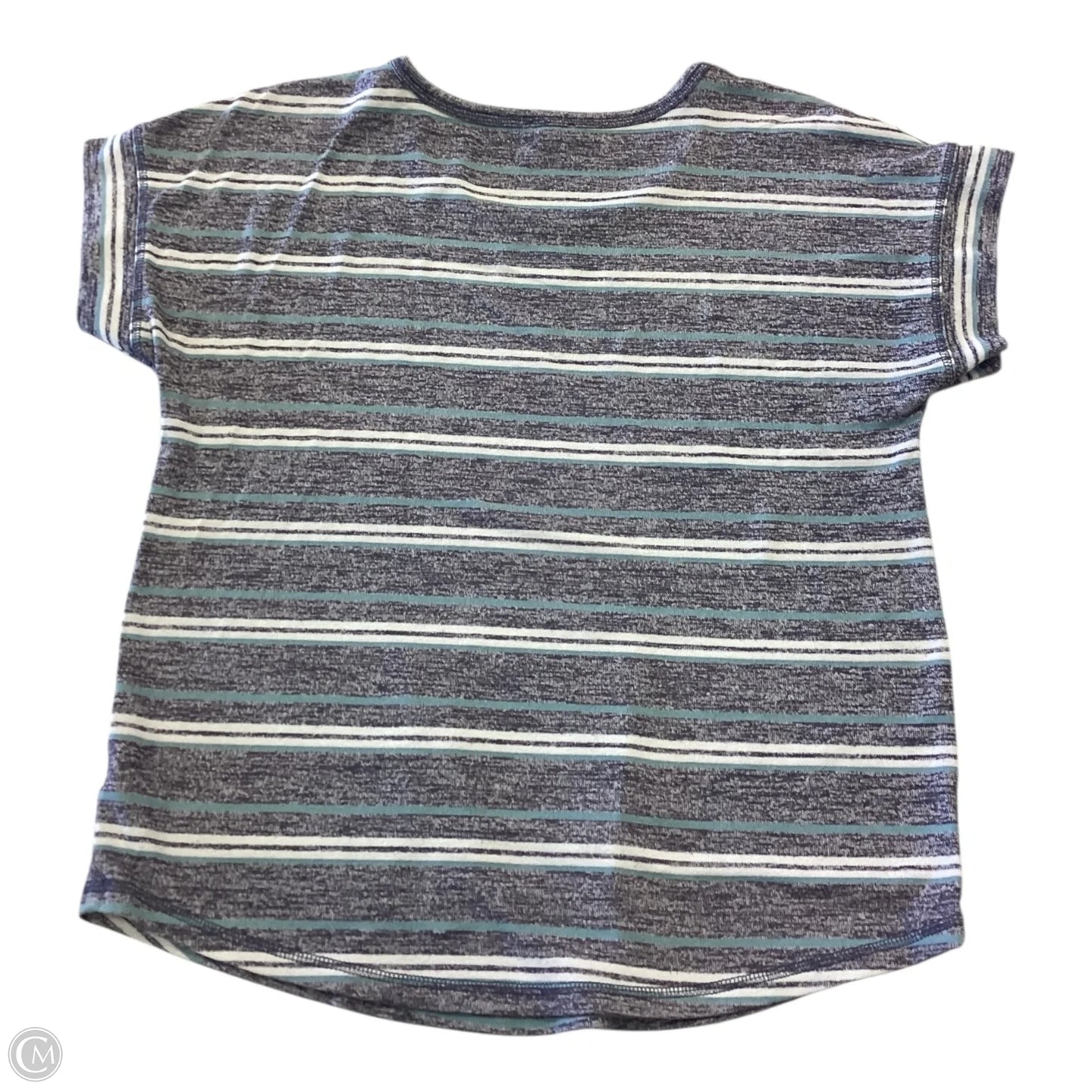 Top Short Sleeve By Talbots In Striped Pattern, Size: M