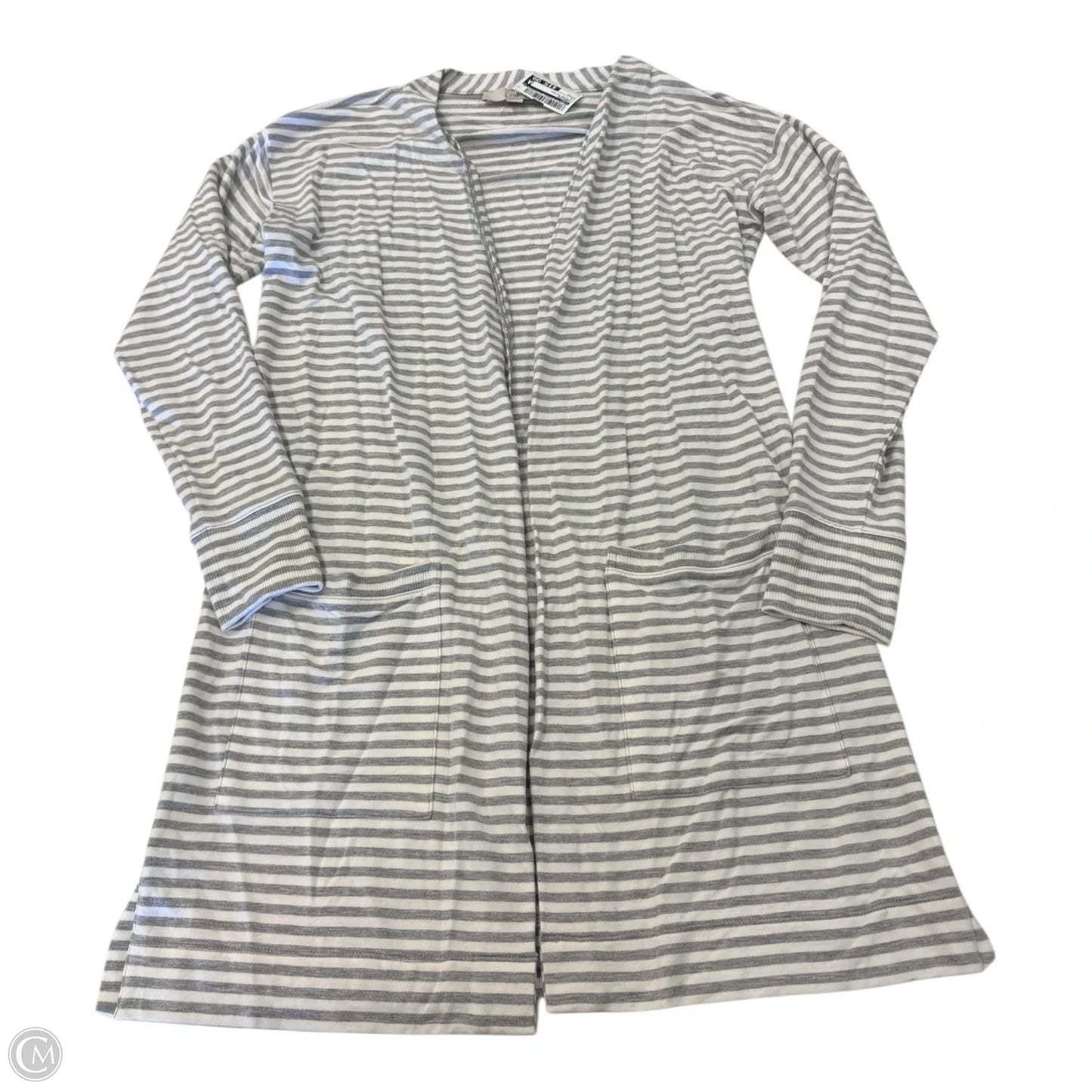 Cardigan By Loft In Striped Pattern, Size: M