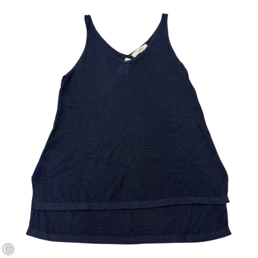 Top Sleeveless By Loft In Navy, Size: M