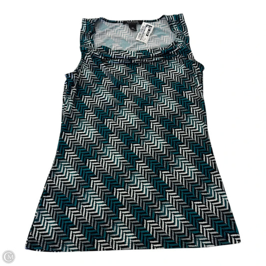 Top Sleeveless By White House Black Market In Geometric Pattern, Size: Xs