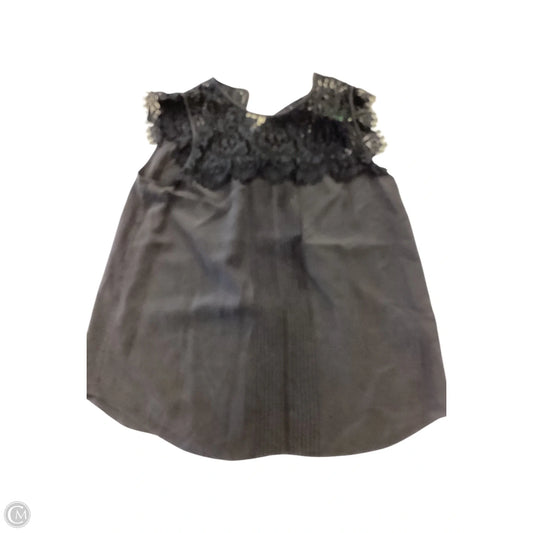 Top Sleeveless Designer By Kate Spade In Black & Gold, Size: S