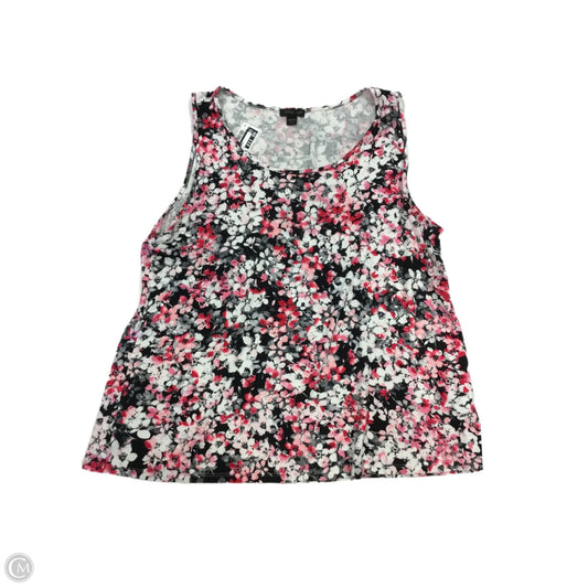 Top Sleeveless By J. Jill In Floral Print, Size: L