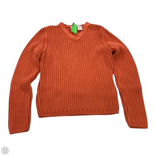Sweater By Cherokee In Orange, Size: M