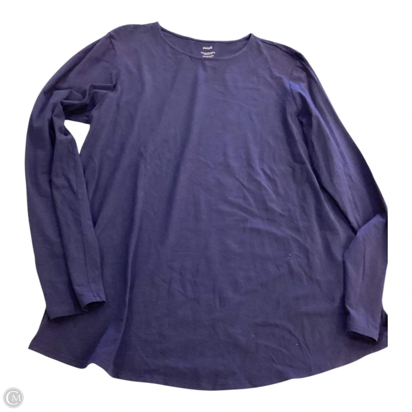 Top Long Sleeve Basic By Pure Jill In Navy, Size: L