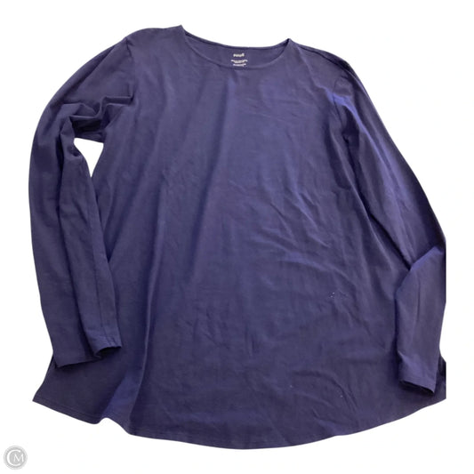 Top Long Sleeve Basic By Pure Jill In Navy, Size: L