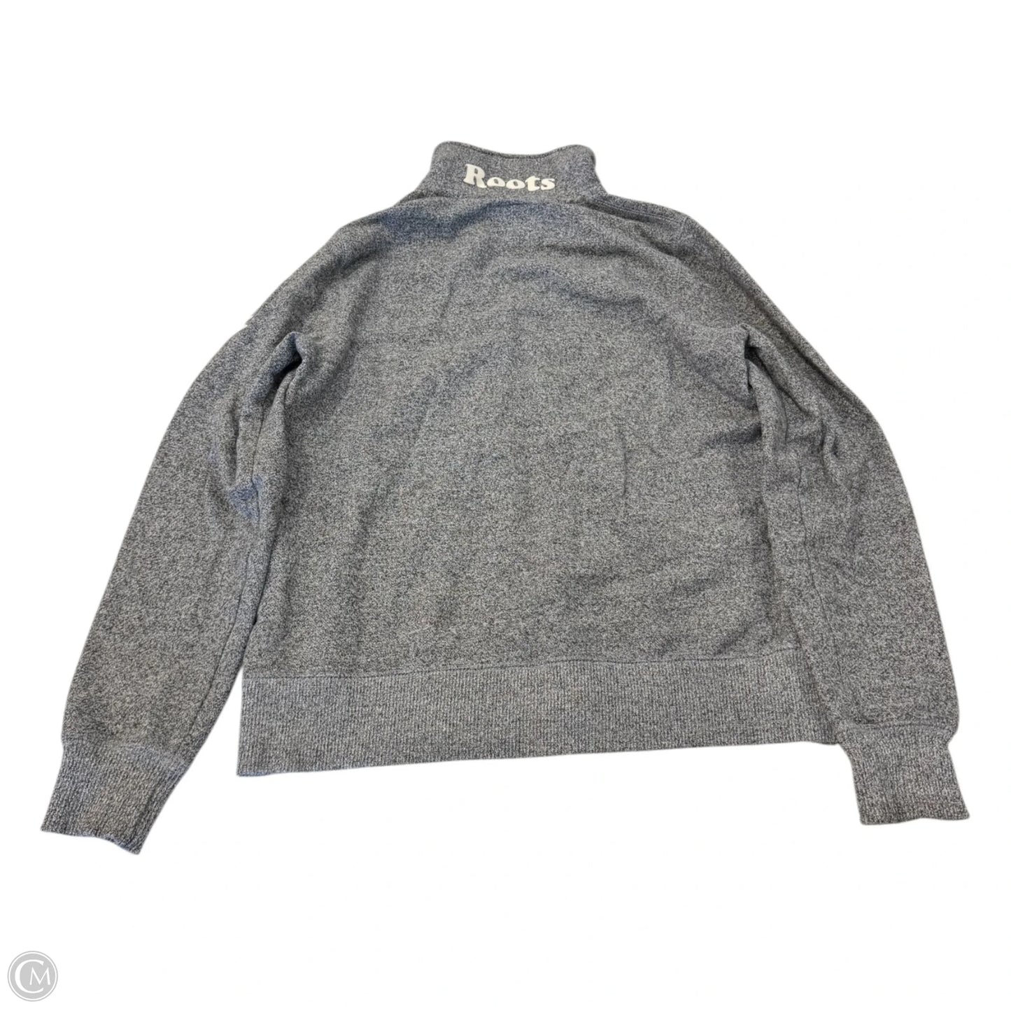 Sweatshirt Collar By Roots In Grey, Size: S
