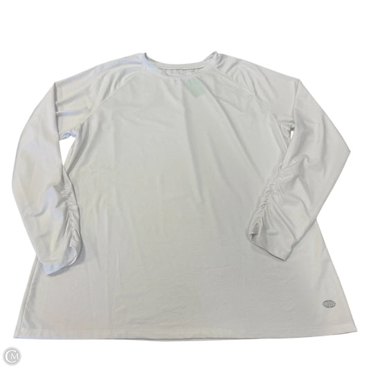 Athletic Top Long Sleeve Crewneck By Reel Legends In White, Size: Xl