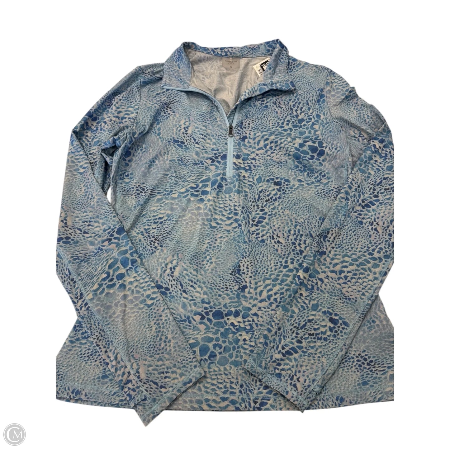 Athletic Top Long Sleeve Collar By Calia In Blue, Size: S