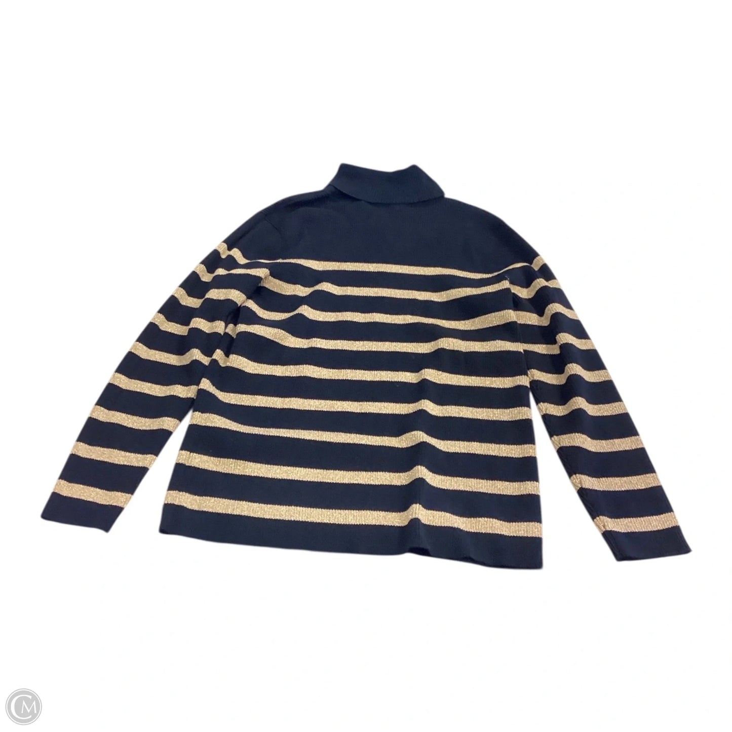 Sweater By Ann Taylor In Black & Cream, Size: L