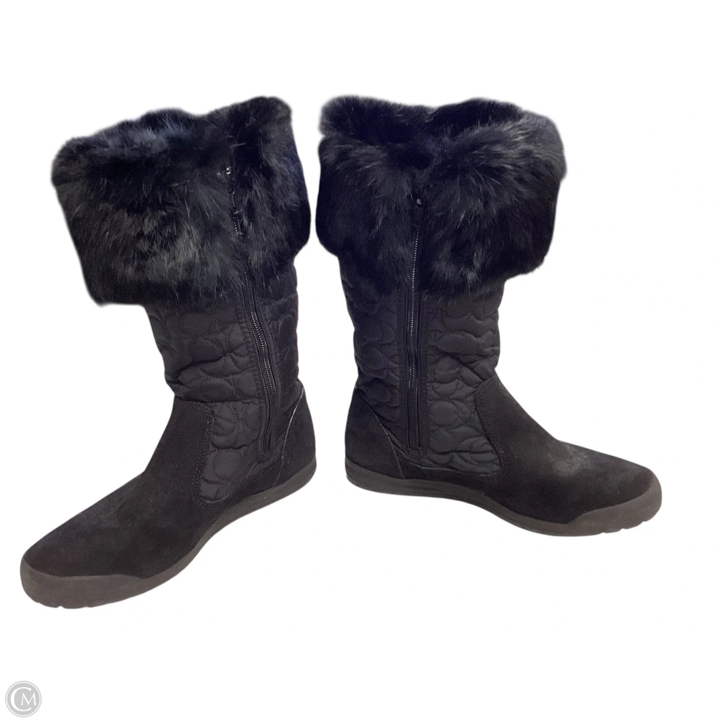 Boots Designer By Coach In Black, Size: 5.5