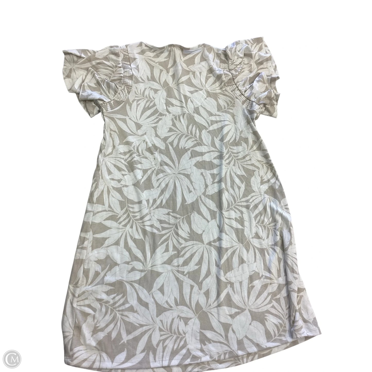 Dress Casual Short By Clothes Mentor In Tan & White, Size: S