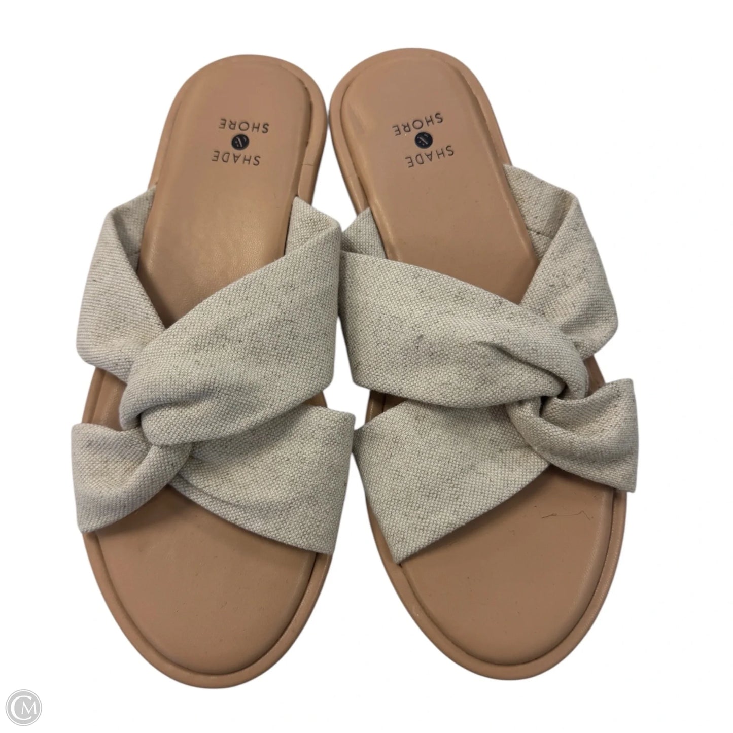 Sandals Flats By Shade & Shore In Beige, Size: 6