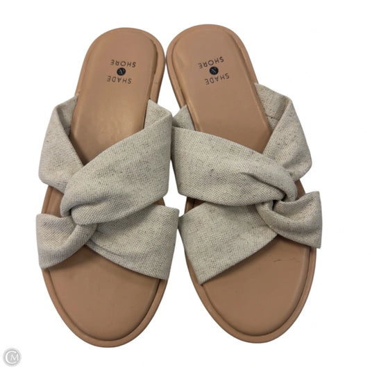 Sandals Flats By Shade & Shore In Beige, Size: 6