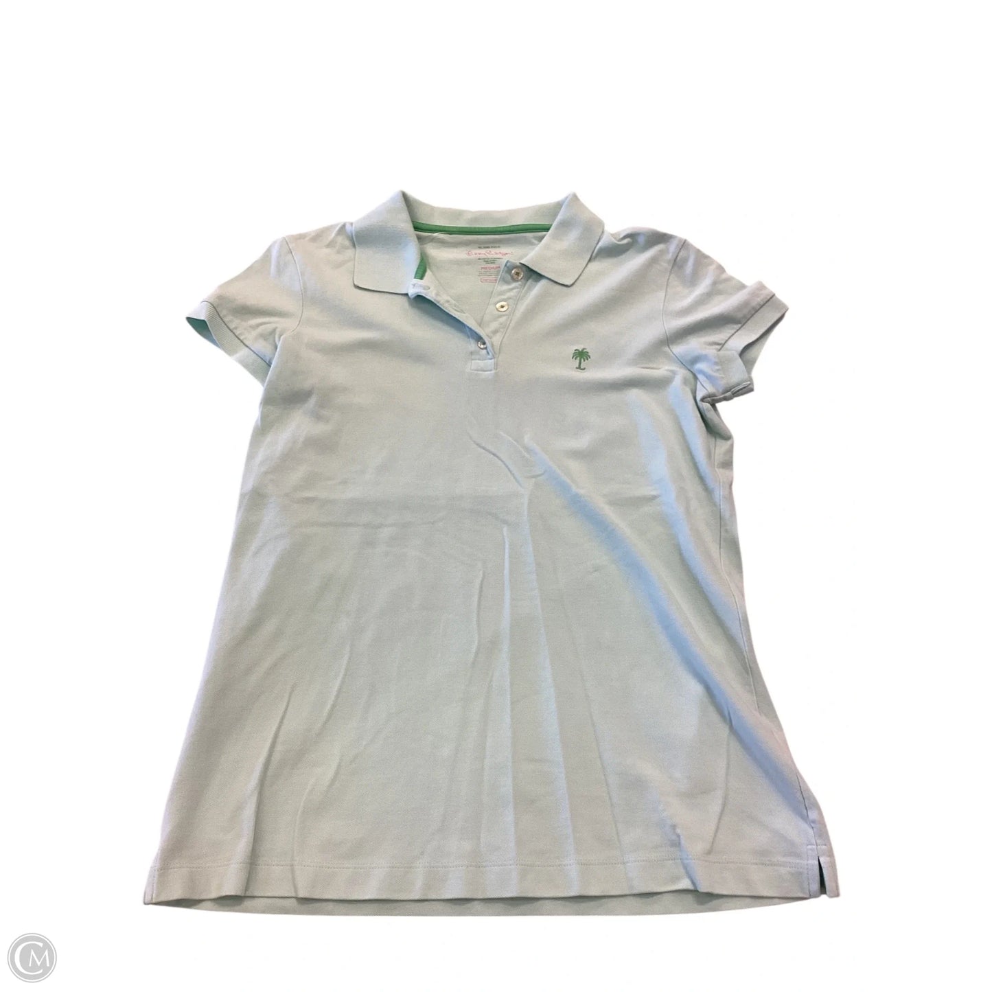 Top Short Sleeve Designer By Lilly Pulitzer In Teal, Size: M