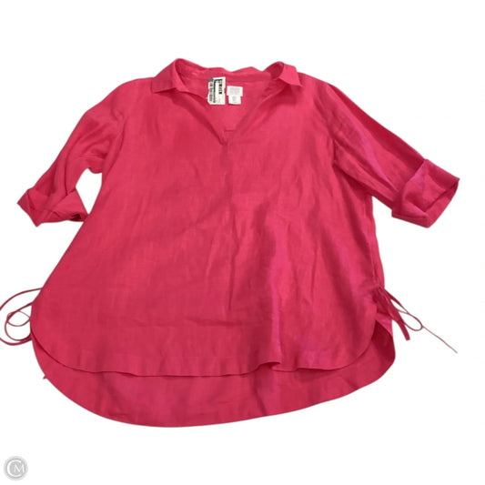 Top Short Sleeve By Sigrid Olsen In Pink, Size: S