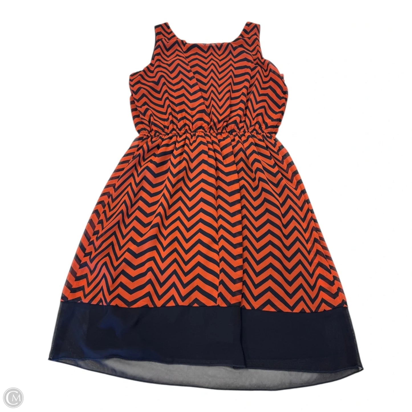 Dress Casual Midi By Enfocus In Blue & Orange, Size: 6