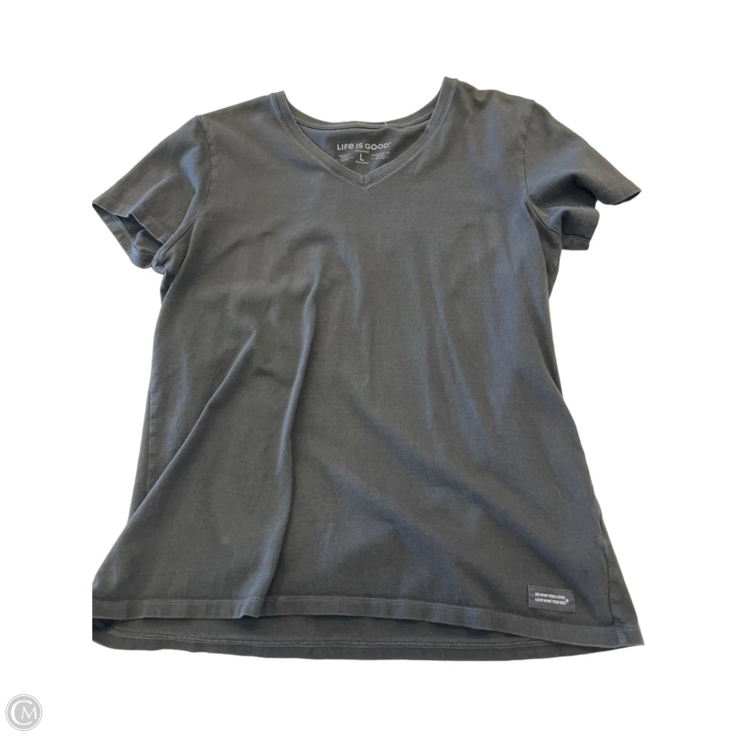 Top Short Sleeve Basic By Life Is Good In Black, Size: L
