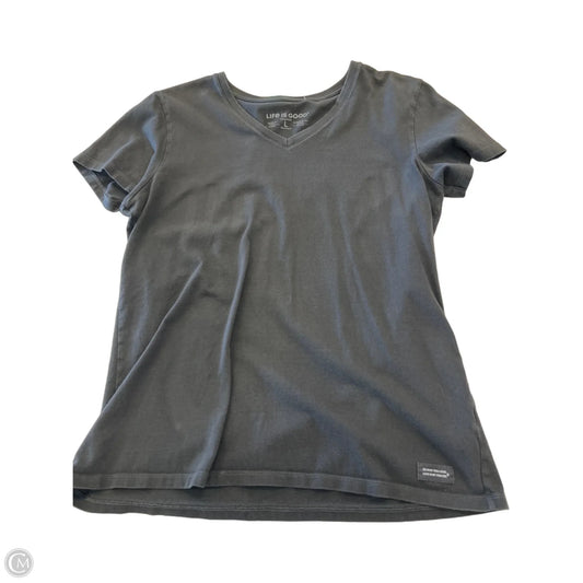 Top Short Sleeve Basic By Life Is Good In Black, Size: L