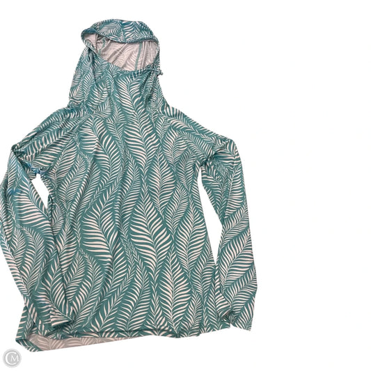 Athletic Sweatshirt Hoodie By Clothes Mentor In Blue & White, Size: M