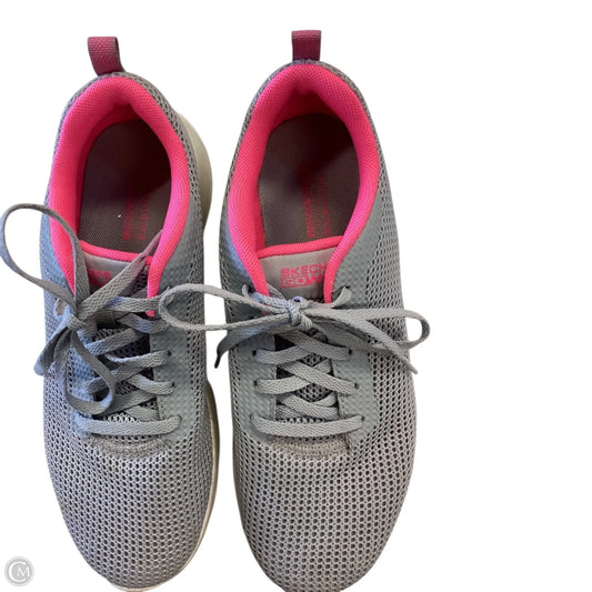 Shoes Athletic By Skechers In Grey & Pink, Size: 6.5