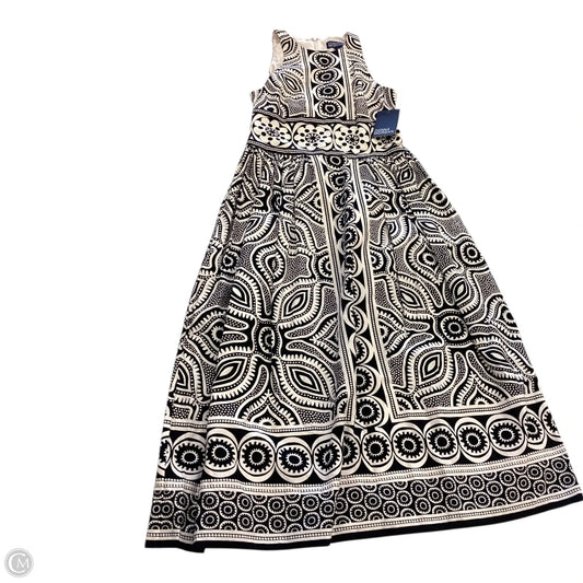 Dress Casual Midi By Donna Morgan In Black & Cream, Size: 2